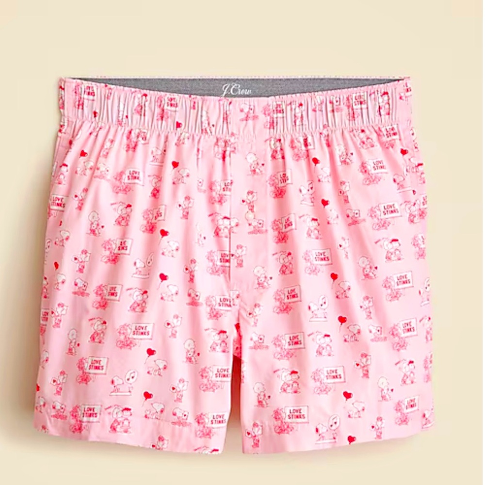 J Crew Peanuts Gang Valentine’s boxers! Size L